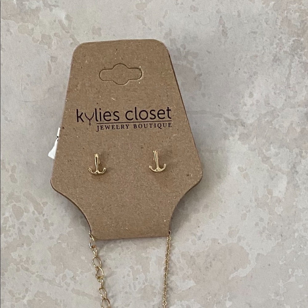 Kylies Closet Anchor Earrings and Necklace
